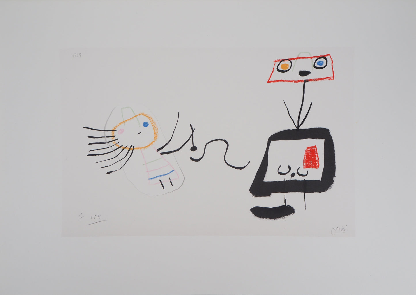 Joan MIRO : Femme et son enfant - Lithographie signée