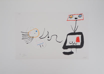 Joan MIRO : Femme et son enfant - Lithographie signée