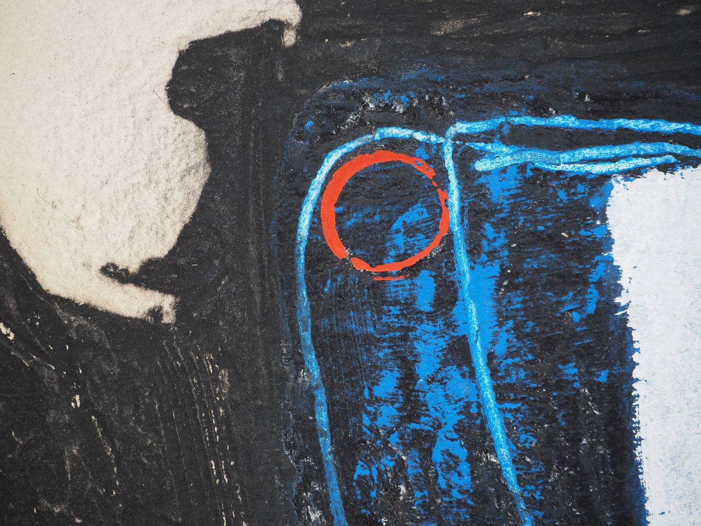 LIONEL : Composition en bleu - Gravure originale signée