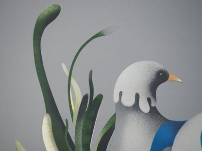 Jean Paul DONADINI : Le pigeon voyageur - Lithographie Originale Signée