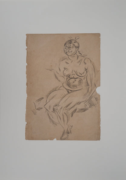 Joan MIRO : Femme nue assise - Lithographie
