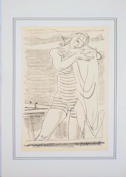 Maurice BARRAUD : Après la baignade - Lithographie originale signée