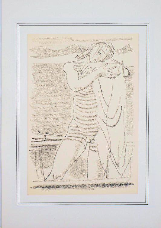 Maurice BARRAUD : Après la baignade - Lithographie originale signée