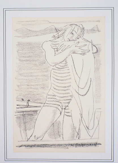 Maurice BARRAUD : Après la baignade - Lithographie originale signée