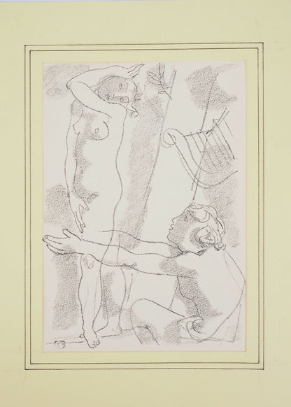 Maurice BARRAUD : Orphée- Lithographie originale signée