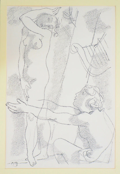 Maurice BARRAUD : Orphée- Lithographie originale signée