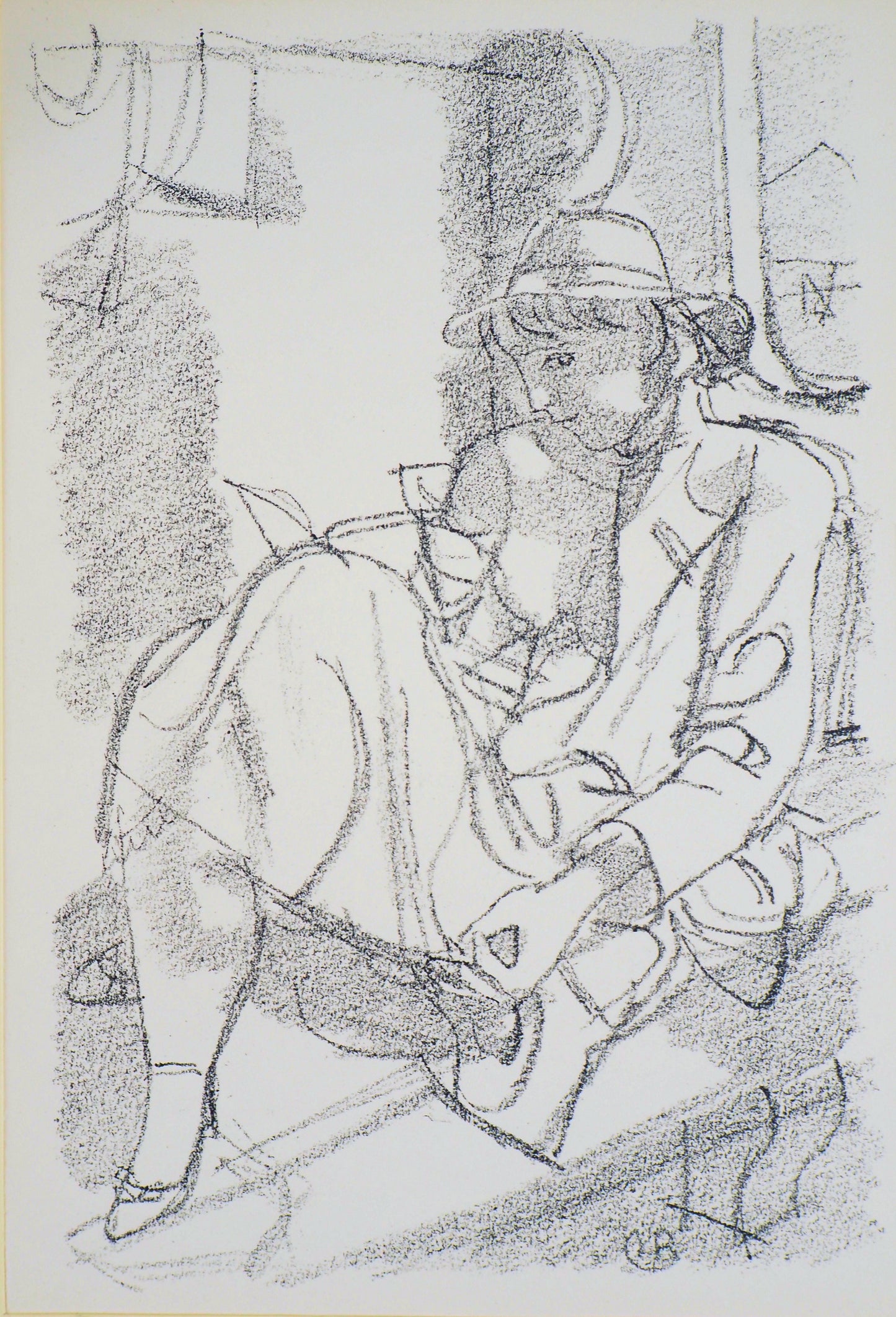 Maurice BARRAUD : La lecture- Lithographie originale signée