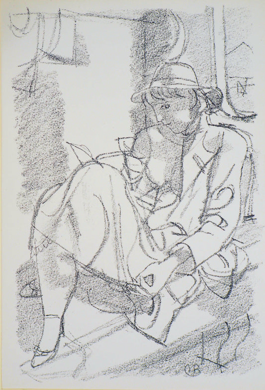 Maurice BARRAUD : La lecture- Lithographie originale signée