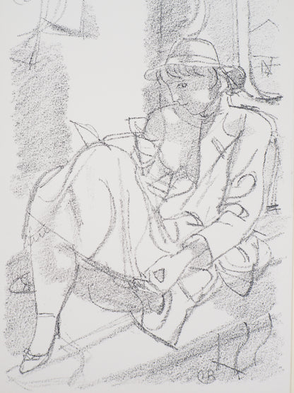 Maurice BARRAUD : La lecture- Lithographie originale signée
