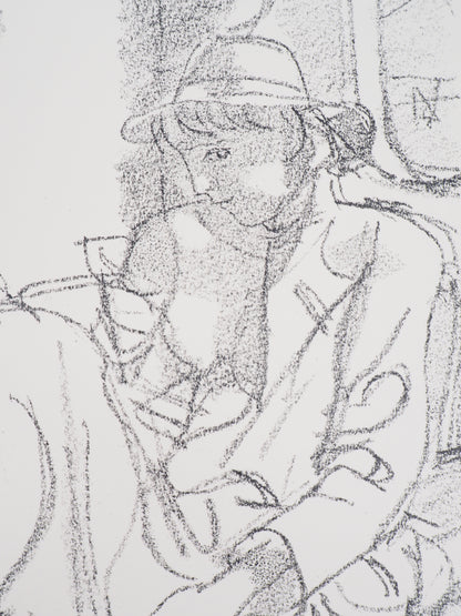 Maurice BARRAUD : La lecture- Lithographie originale signée