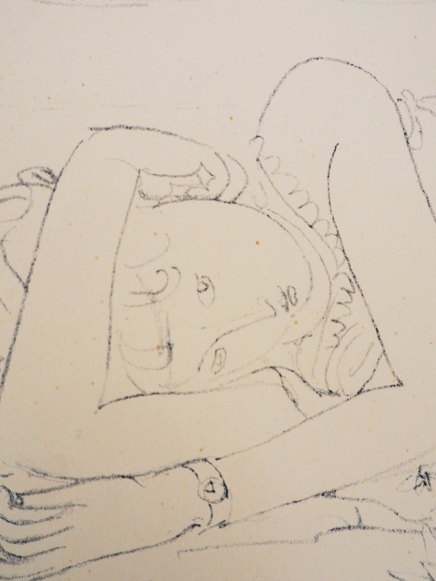 Maurice BARRAUD : Couchée dans l'herbe - Lithographie originale