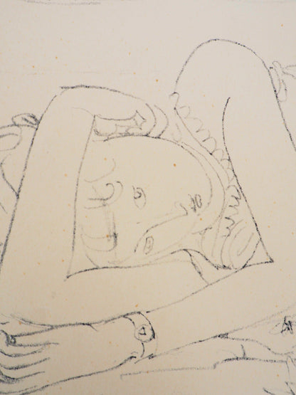 Maurice BARRAUD : Couchée dans l'herbe - Lithographie originale