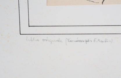 Maurice BARRAUD : Homme à la pipe - Lithographie originale signée