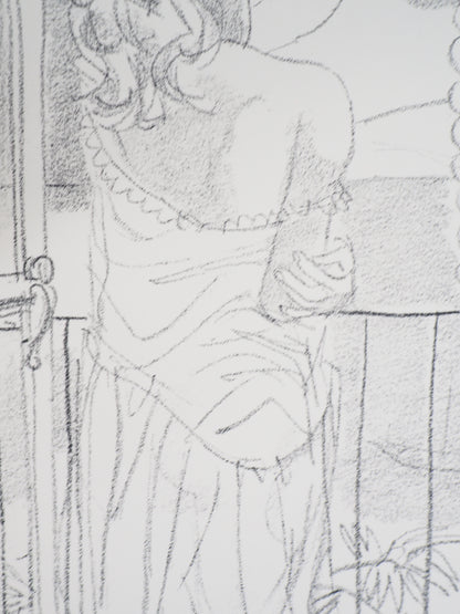 Maurice BARRAUD : La maison à la montagne - Lithographie originale signée