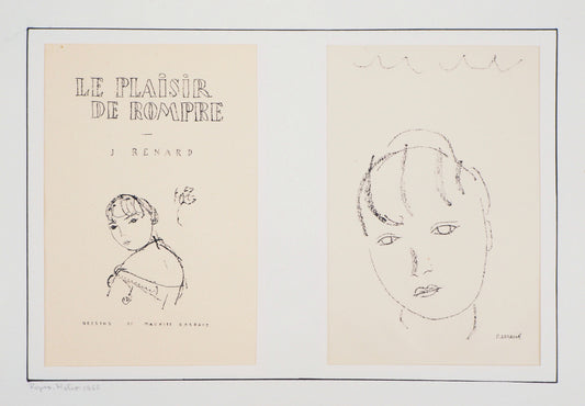 Maurice BARRAUD : Le plaisir de rompre - Lithographie originale signée