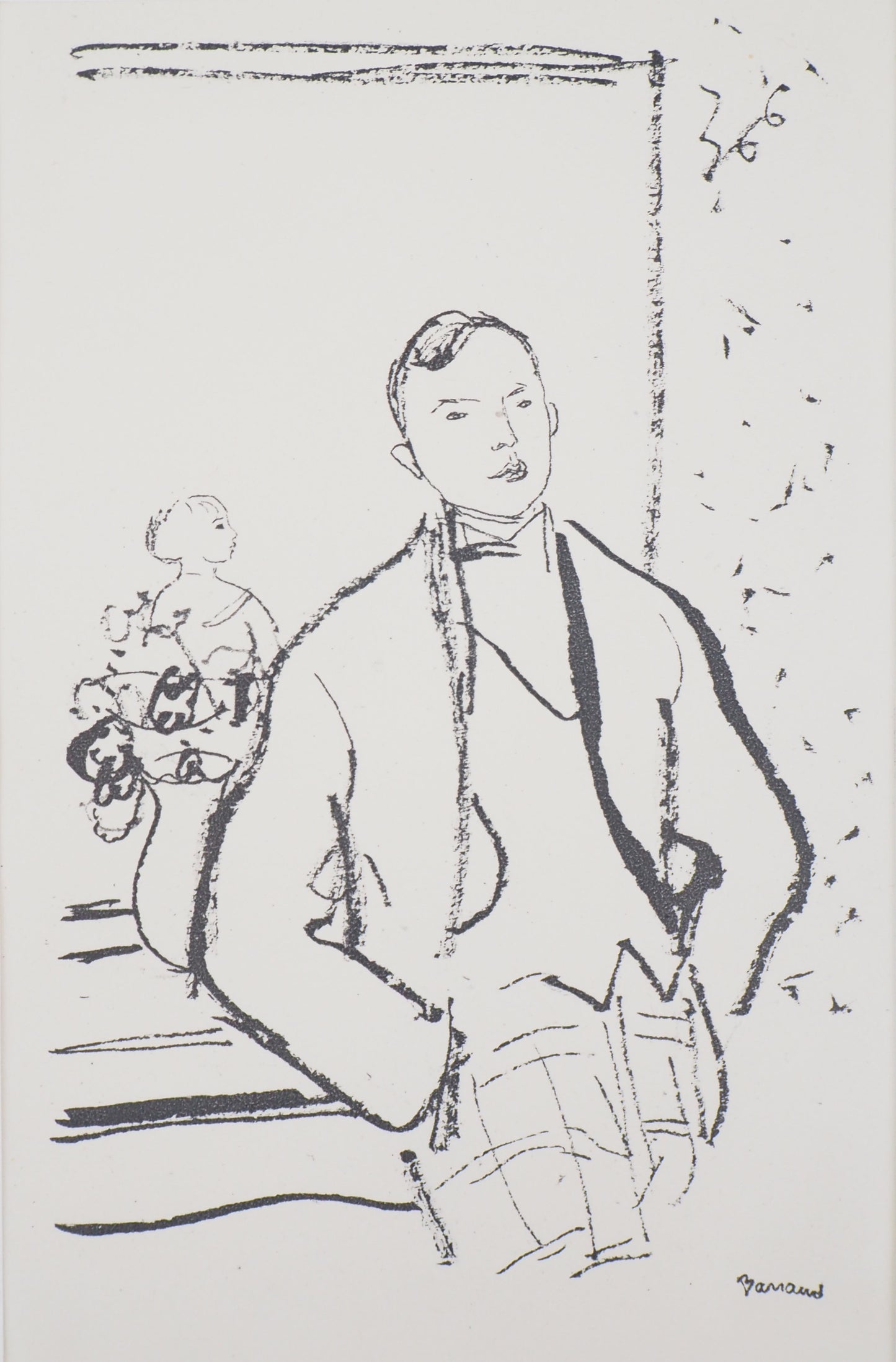Maurice BARRAUD : Un couple - Lithographie originale signée