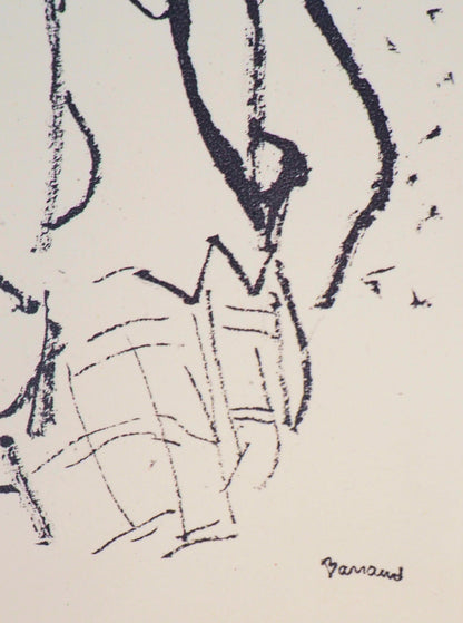 Maurice BARRAUD : Un couple - Lithographie originale signée