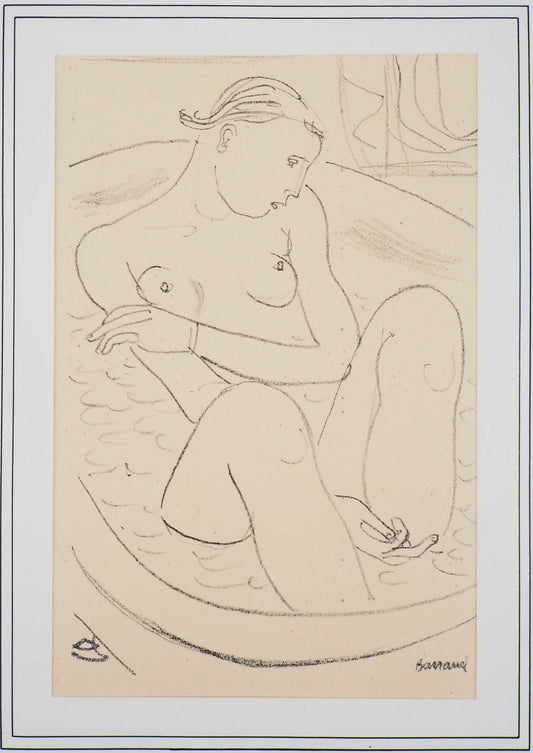 Maurice BARRAUD : Femme dans son bain - Lithographie originale signée