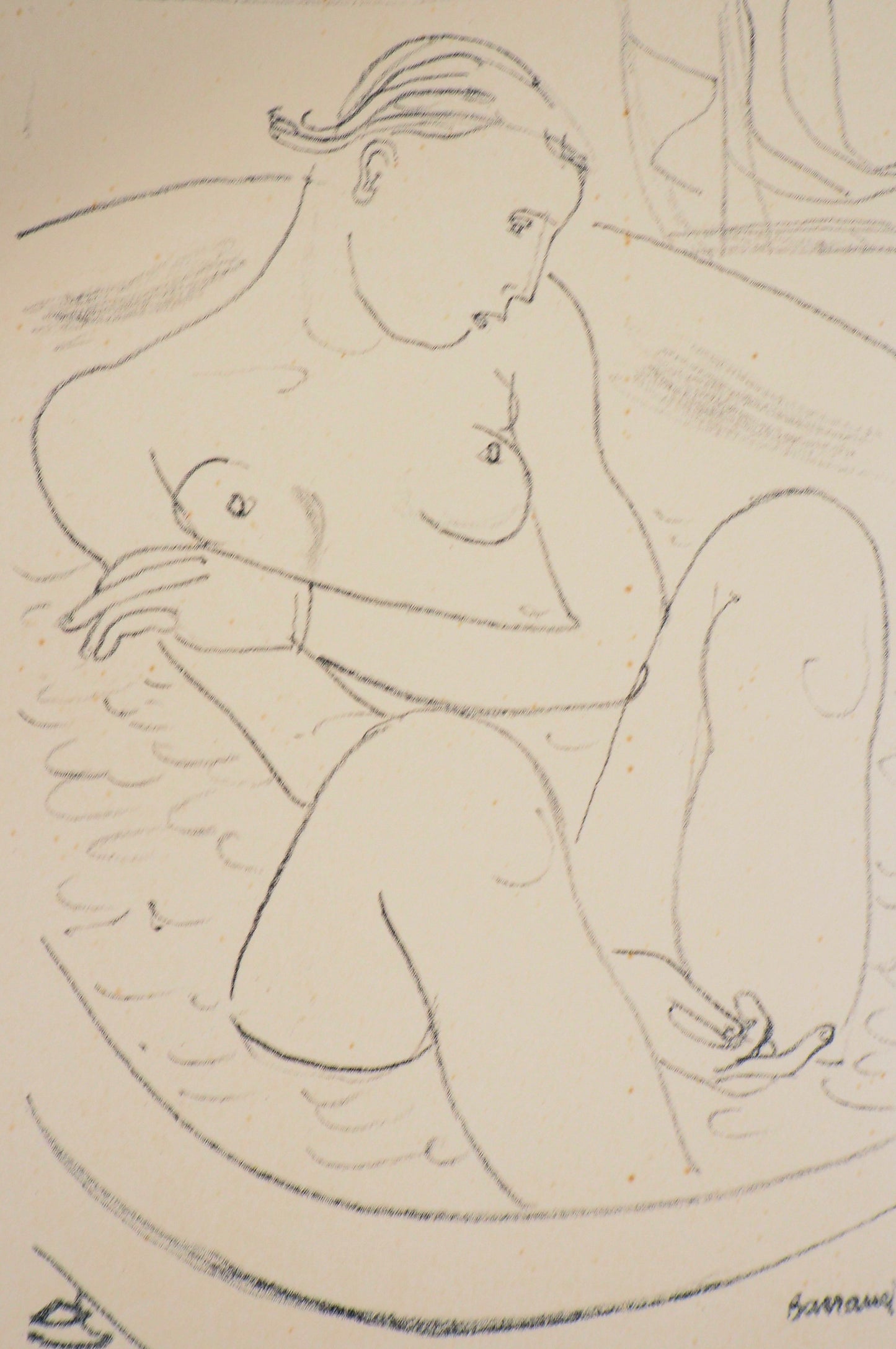 Maurice BARRAUD : Femme dans son bain - Lithographie originale signée