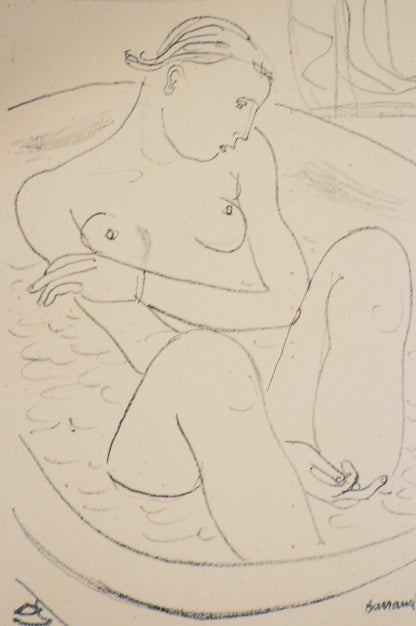 Maurice BARRAUD : Femme dans son bain - Lithographie originale signée