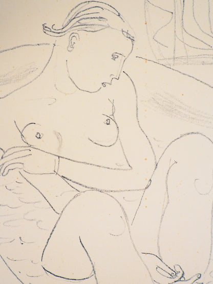 Maurice BARRAUD : Femme dans son bain - Lithographie originale signée