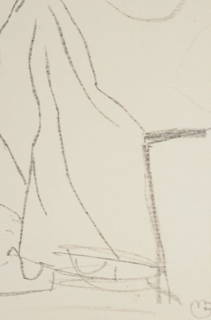 Maurice BARRAUD : Discussion sur la place - Lithographie originale signée