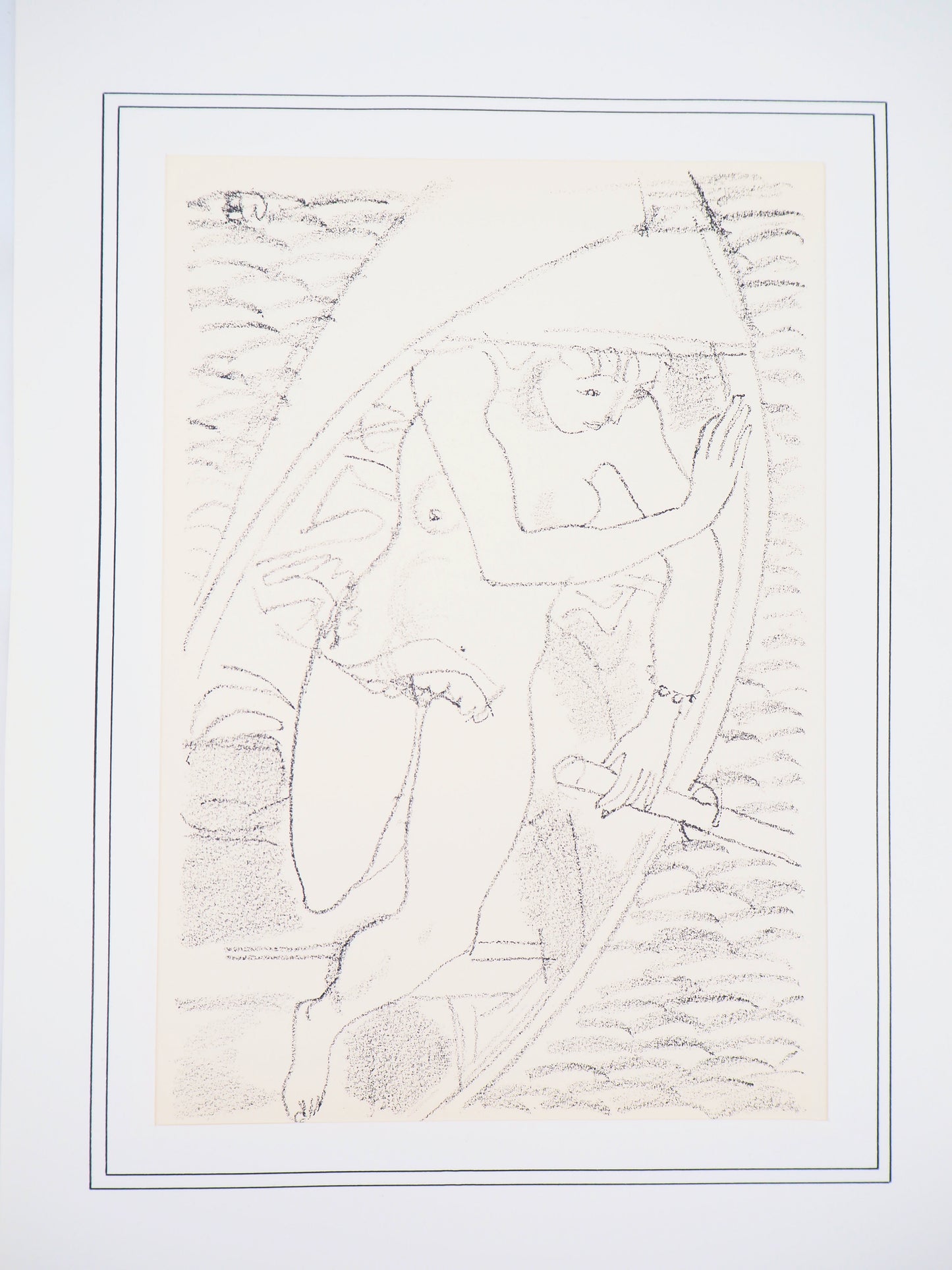 Maurice BARRAUD : Balade en barque - Lithographie originale signée