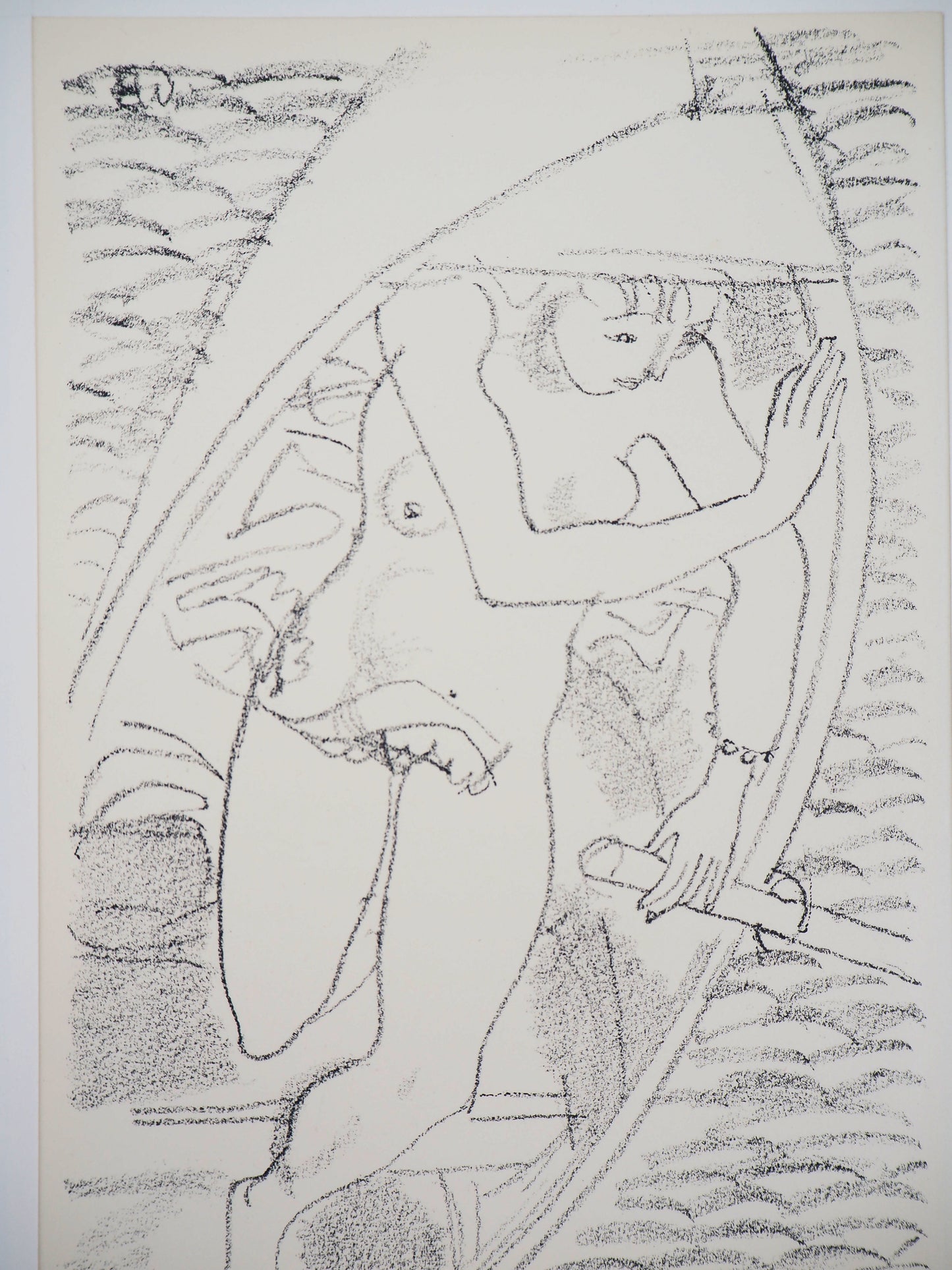 Maurice BARRAUD : Balade en barque - Lithographie originale signée