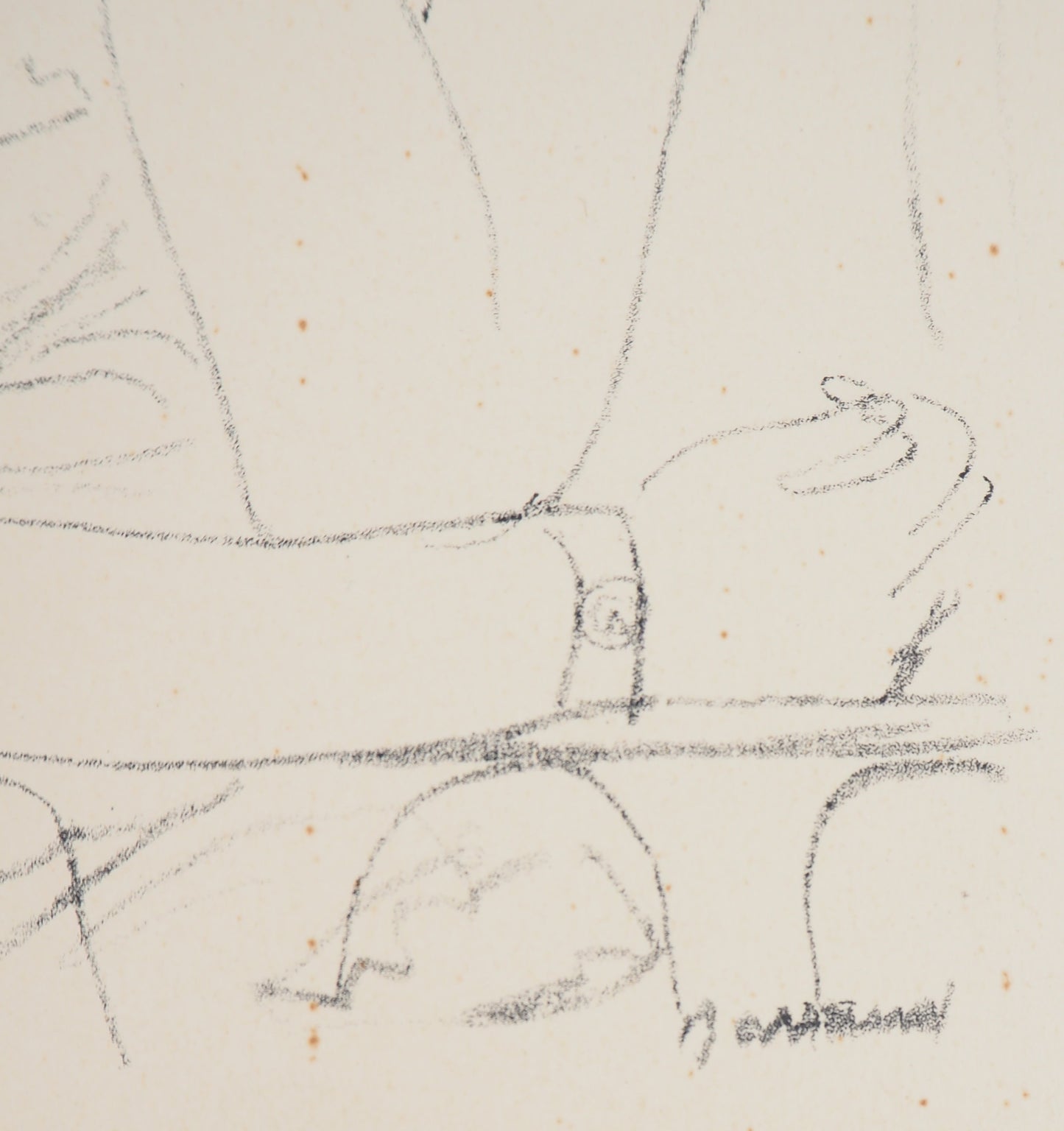 Maurice BARRAUD : Jeune femme accoudée - Lithographie originale signée