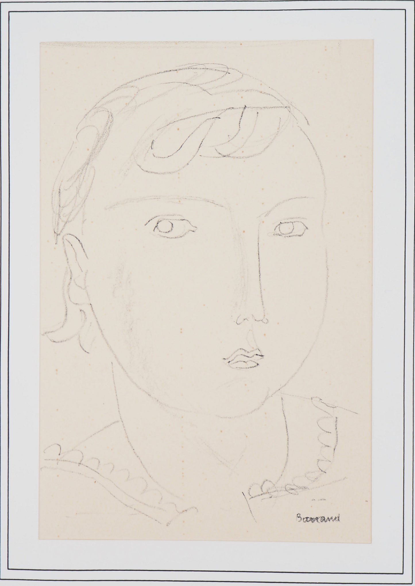 Maurice BARRAUD : La petite fille - Lithographie originale signée