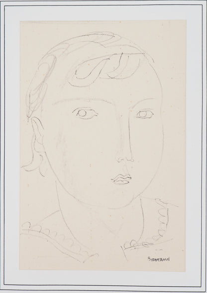 Maurice BARRAUD : La petite fille - Lithographie originale signée