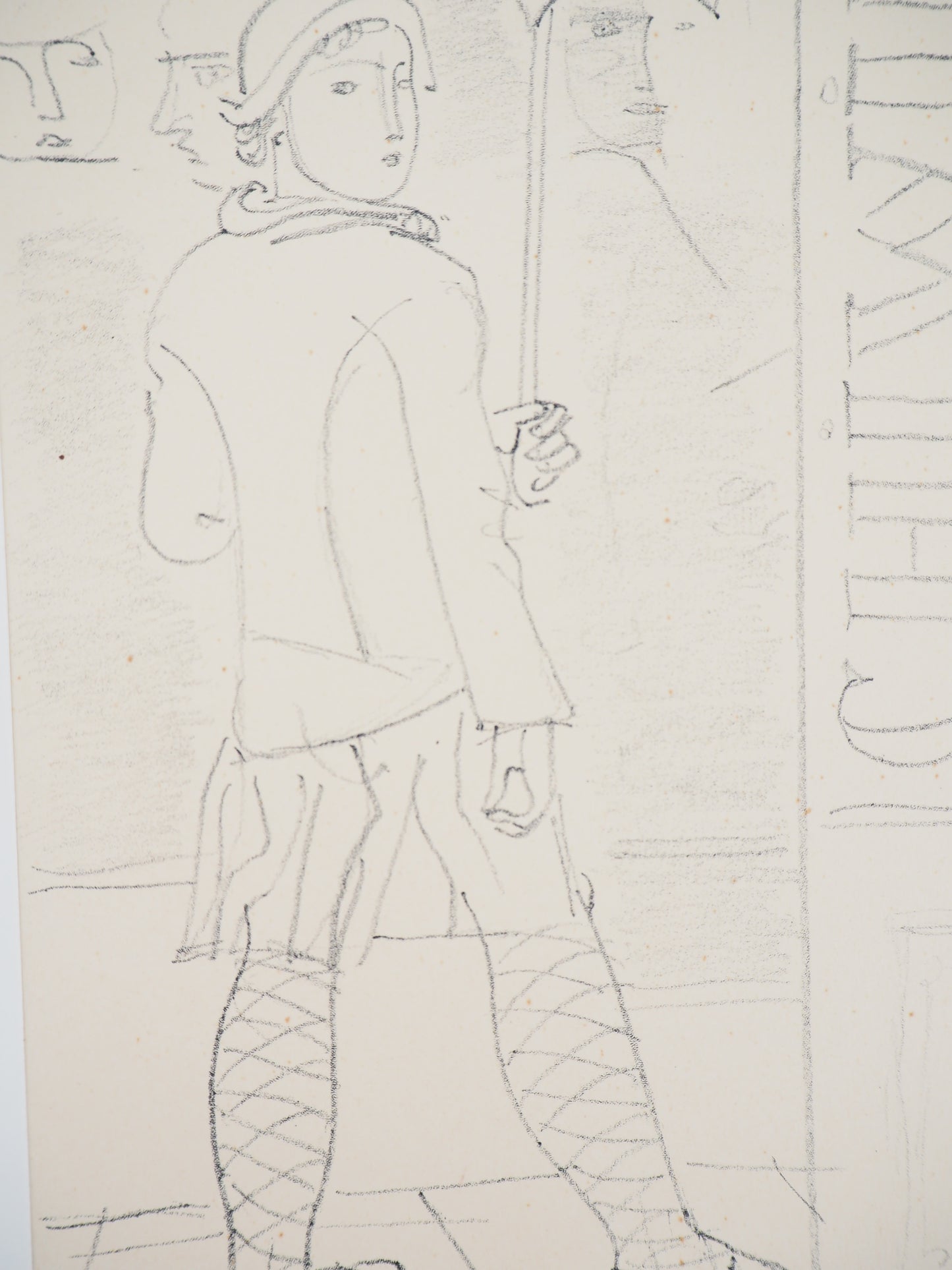 Maurice BARRAUD : Sous la pluie - Lithographie originale signée