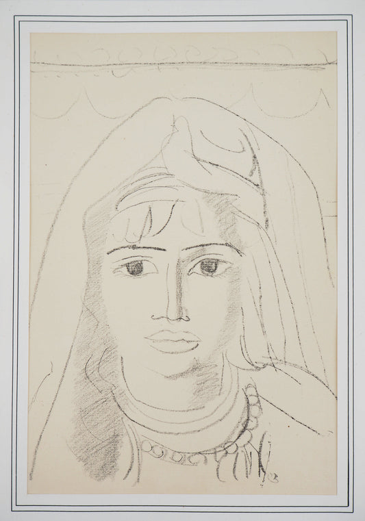 Maurice BARRAUD : La femme au collier de perles - Lithographie originale signée
