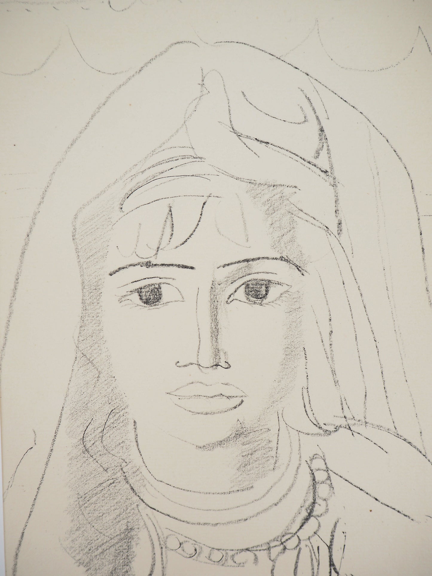 Maurice BARRAUD : La femme au collier de perles - Lithographie originale signée
