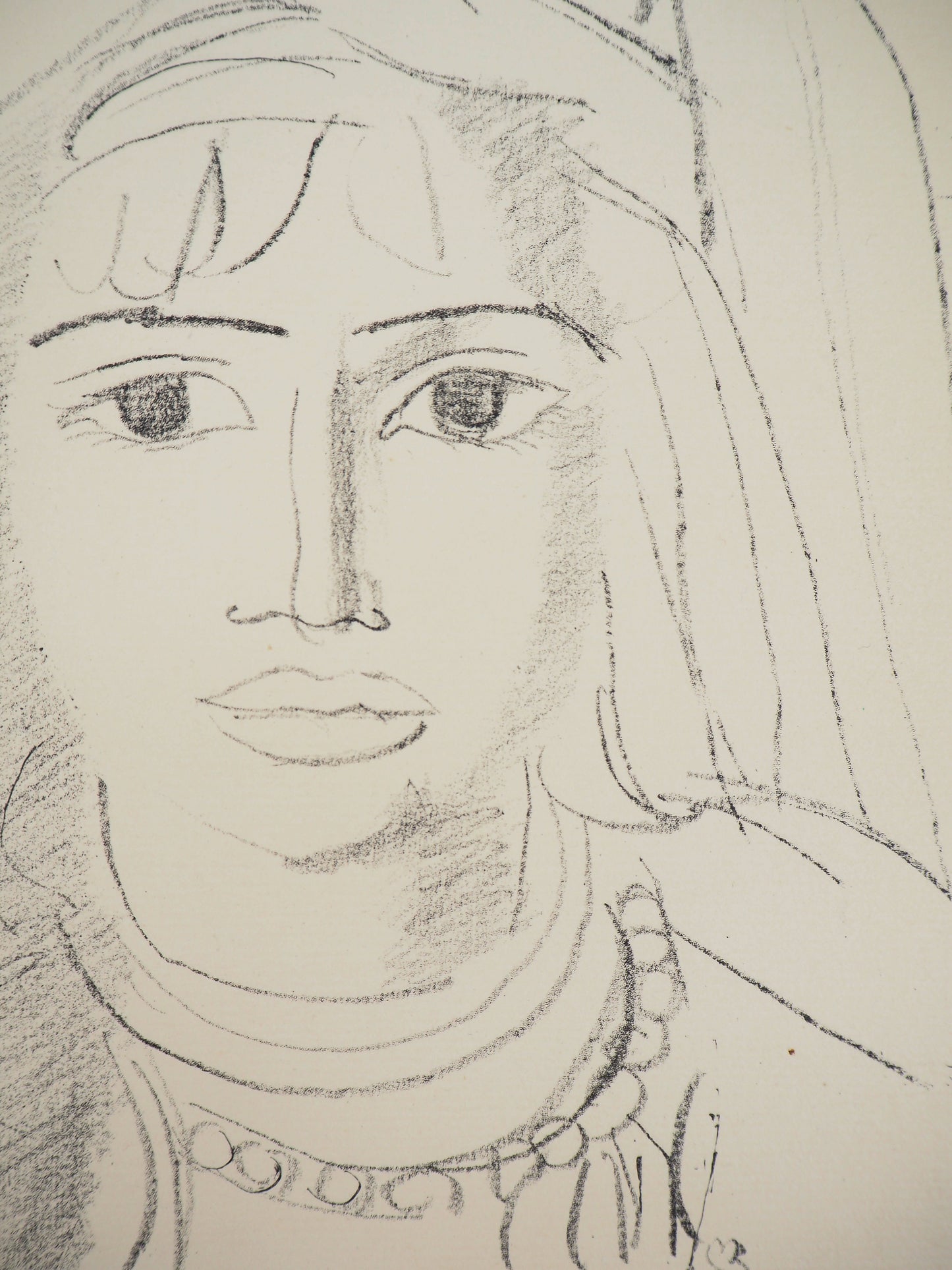 Maurice BARRAUD : La femme au collier de perles - Lithographie originale signée