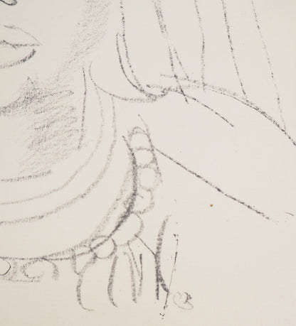Maurice BARRAUD : La femme au collier de perles - Lithographie originale signée