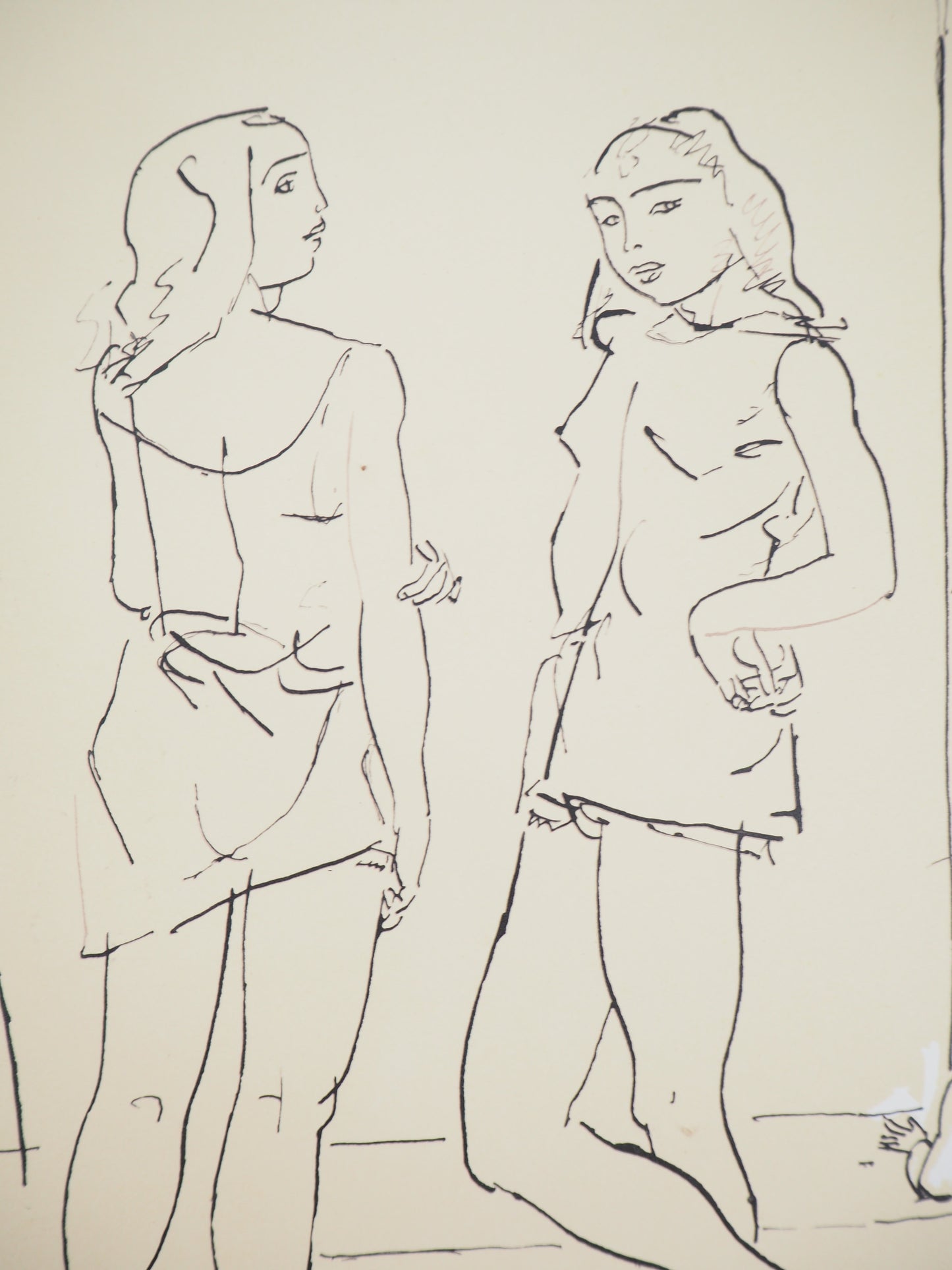 Maurice BARRAUD : Femmes en tenue de plage - Lithographie originale signée