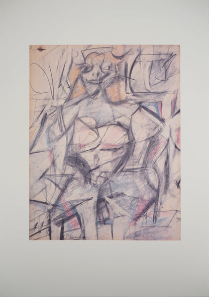 Willem DE KOONING : Femme en rose - Lithographie signée