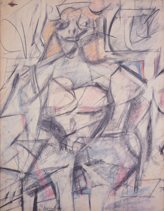 Willem DE KOONING : Femme en rose - Lithographie signée