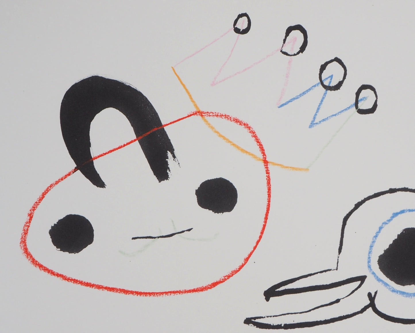 Joan MIRO : Enfant surréaliste et oiseau - Lithographie signée