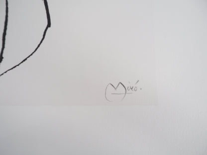 Joan MIRO : Enfant surréaliste et oiseau - Lithographie signée