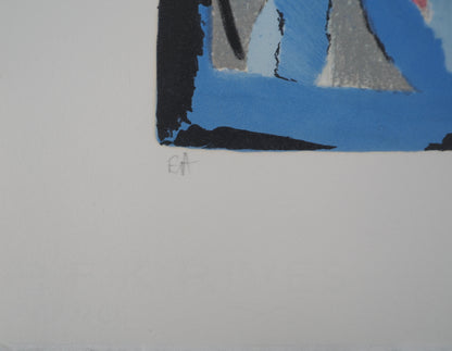 Gabriel GODARD : Promenade en forêt - Lithographie originale signée