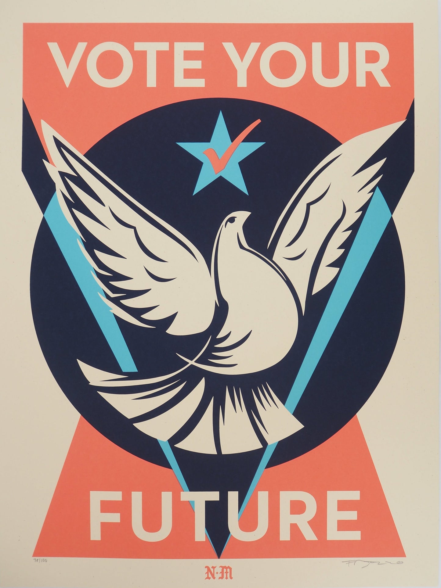 Thomas WIMBERLY (NEVERMIND) : Vote Your Future - Lithographie originale signée
