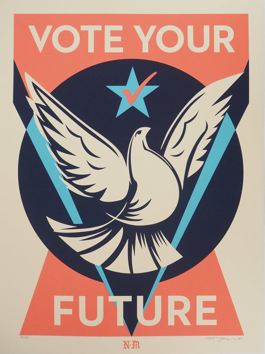 Thomas WIMBERLY (NEVERMIND) : Vote Your Future - Sérigraphie originale signée