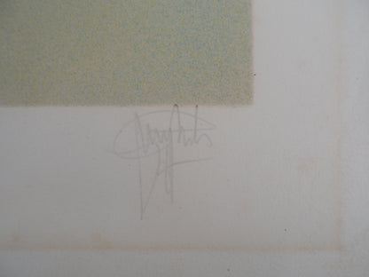 Guy RIBES : Nu aux fleurs - Lithographie originale signée