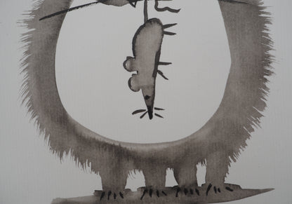 Laszlo TIBAY : La victoire du Chat - Dessin original signé