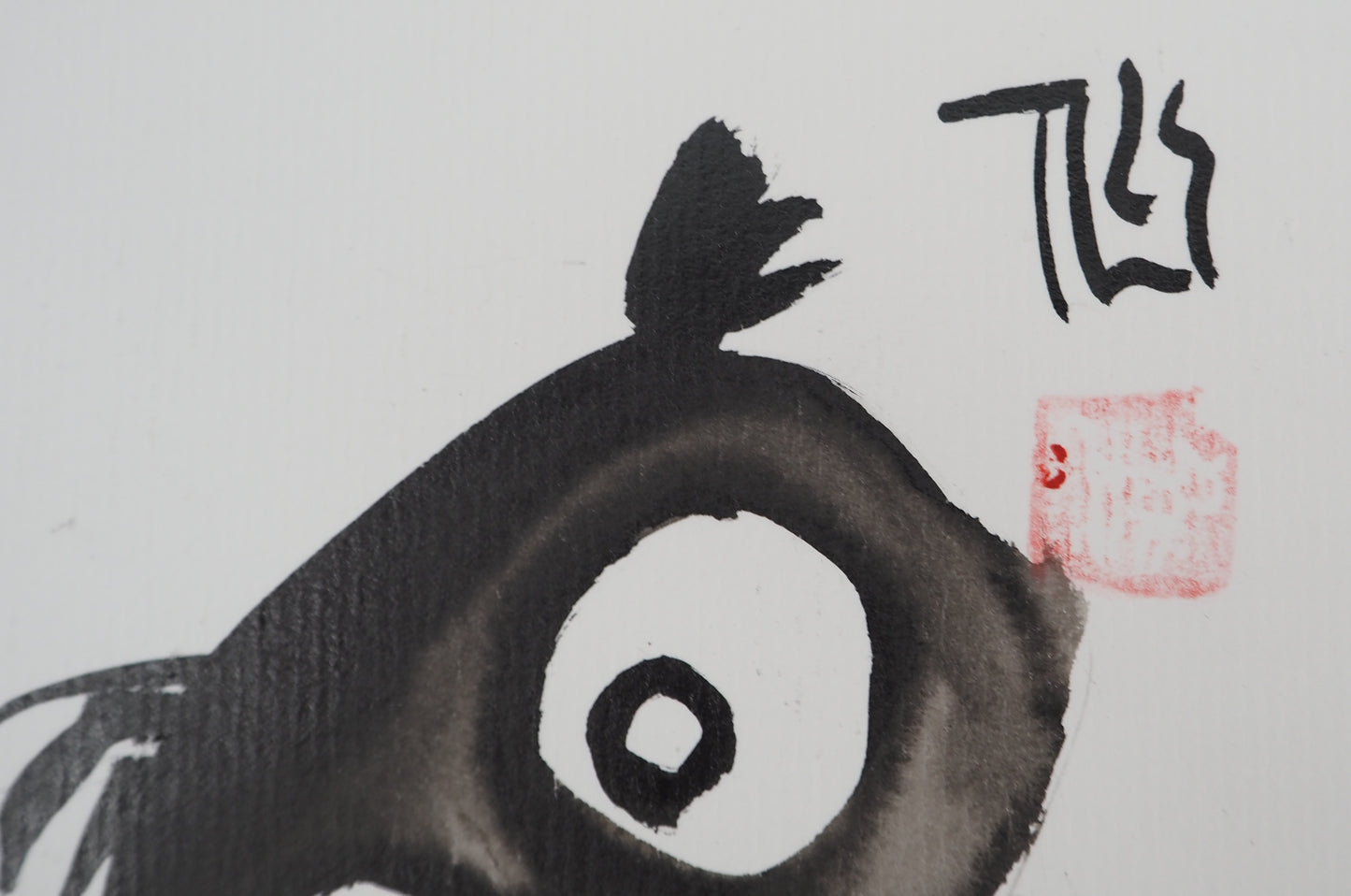 Laszlo TIBAY : Famille de hiboux - Dessin original signé
