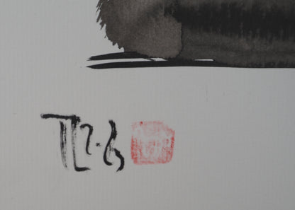 Laszlo TIBAY : L'appel de la chasse - Dessin original signé