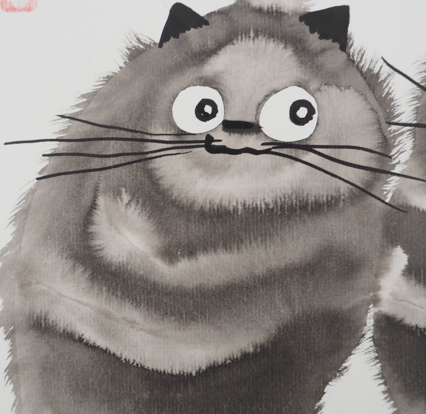 Laszlo TIBAY : Couple de chats - Dessin original signé