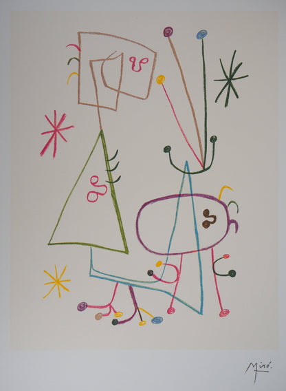 Joan MIRO : Famille à l’étoile - Lithographie signée